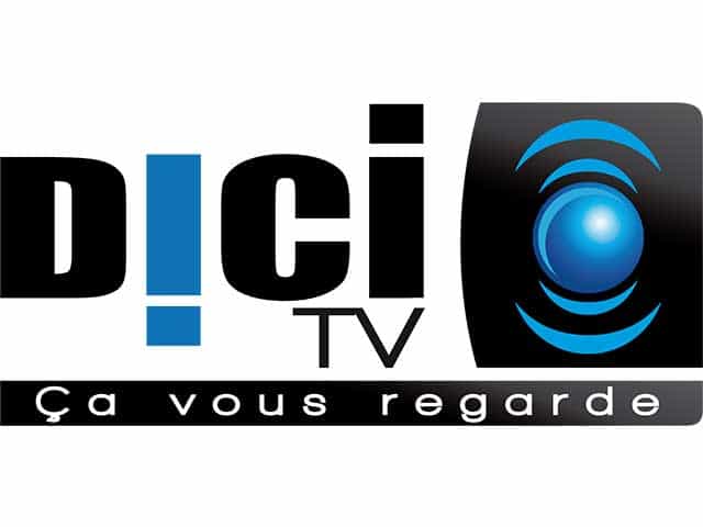 The logo of Dici TV