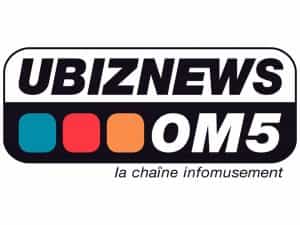 The logo of Ubiznews TV