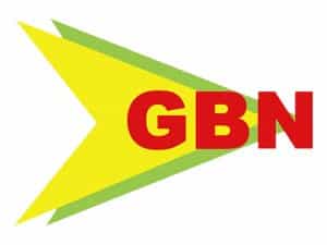 The logo of GBN TV