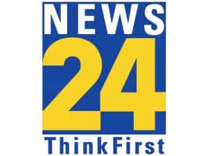 The logo of News24 TV