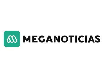 The logo of Meganoticias TV