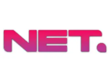 The logo of NET. TV