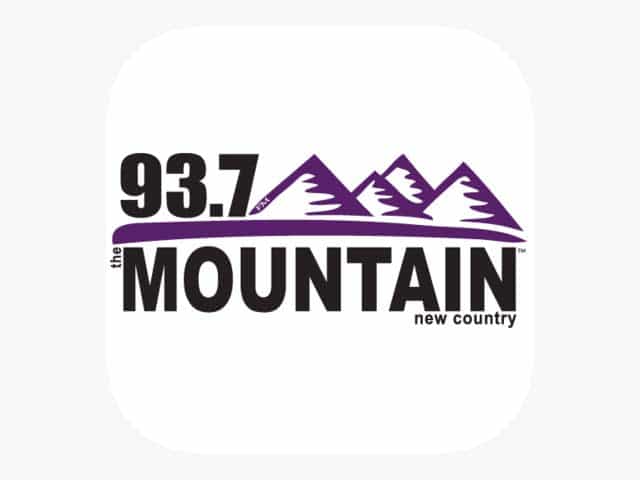 The logo of 93.7 Mountain